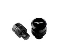 Bouchon pour rétroviseurs Pour Guzzi V100 Mandello V7 Stone V8S TT Bobber Breva 850 1100 1200 Vis À Boulon En Aluminium Pour Cache-trou De Rétroviseur Moto(Black)
