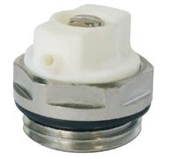 Bouchon Purgeur - 15x21 - Laiton Nickelé - Bec Orientable - Joint Inclus