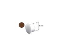 Bouchon PVC volet roulant cache vis marron - 8 mm