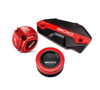 Bouchon Remplissage Huile Moto Pour Kawasaki Z900 Z 900 2017-2020 2021 2022 2023 Couvercle De Liquide De Frein Avant Arrière De Moto Protection De Remplissage De Mazout Accessoires Moto(Rouge,3)