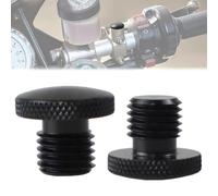 Bouchon Retroviseur Moto, Bouchons d'Obturation de Retroviseur moto, Obturateur Retroviseur Moto Trou antirouille,Bouchon Rétroviseur Moto en Aluminium CNC, 2 x M8 ClockwiseClockwise Accessoire Moto