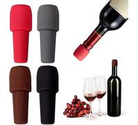 Bouchon réutilisable pour bouteille de vin mousseux, nouveau bouchon de bouteille de vin 2026, bouchon de vin coloré en silicone pour usage domestique, bouchon de champagne pour les fêtes (4)