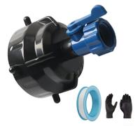 Bouchon Rinçage RV 3 Pouces avec Vanne Eau ABS(B) | Connexion rapide, joint étanche, empêche les fuites, nettoyage interne pour facile, pour avant stockage hivernal