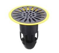 Bouchon Siphon De Sol De Douche Bouchon de vidange Douche, Salle Bains, Sol, Noyau déodorant, Filtre d'évier Cuisine, Bouchon piège à Cheveux, Couvercle d'égout Toilette Universel(Black Yellow)