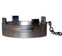 Bouchon symétrique cadenassable avec chainette aluminium DN80 R.PONS 1094.529