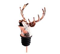 Bouchon verseur à vin 2 styles bouche de cerf guide verseur en alliage de zinc outil de barman (tête de cerf or rose)