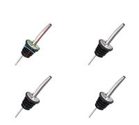 Bouchon verseur de bouteille de vin en acier inoxydable, 100 pièces, verseur d'alcool, verseur d'alcool à flux libre, bec verseur, outil de Bar(100pcs Silver)