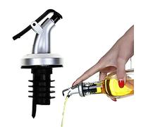 Bouchon verseur pour bouteille d'huile d'olive, vinaigre, bouteille de vinaigre, bouchon étanche, buse en plastique de qualité alimentaire, distributeur d'alcool, décanteur (argenté)