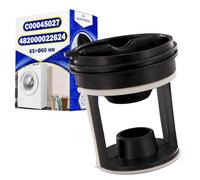 Bouchon Vidange Machine a Laver pour Pompe Vidange Ø60x65mm Code 045027 | C00045027 Filtre Lave Linge pour Indesit pour Whirlpool - Garantie de 10 Ans - MONTERAL