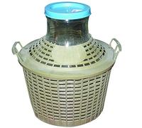 Bouchonnerie Jocondienne GC20 Bonbonne Entourage Plast Grand Col Verre Transparent 44,5 x 44,5 x 45 cm 20 L