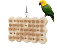 Bouchons à mâcher pour oiseaux - Jouet de dentition pour oiseaux - Accessoires d'entraînement en bois - Jeu de chasse au amusant et éducatif avec friandises - Jouet interactif à mâcher pour