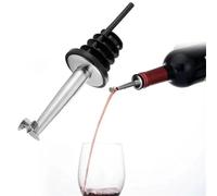 Bouchons à vin - Bec verseur en acier inoxydable - Pour remplissage d'huile - Pour vin et olive - Tire-bouchon - Ustensiles de cuisine - Décanteur (fermeture automatique)