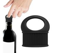 Bouchons à vin pour bouteilles de vin, bouchon à vin en silicone - Bouchon de bouteille de vin en silicone anti-fuite - Bouchon de bouteille scellé avec anneau de traction, ferme-bouteille de vin réut