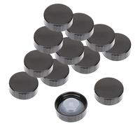 Bouchons à Vis Noirs 12 Pièces pour Bouteille en Plastique | Bouchon Bouteille, Format 4x4x1,3cm, Fermeture Étanche, Lot de 12 pour Carafes et Bouteilles