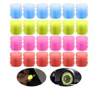 Bouchons Anti-Poussière De Pneu De Voiture 24 Pièces, Couvercles De Valve De Pneu, Accessoires De Voiture, Couvercles De Valve De Pneu Qui Brillent dans Le Noir, Couvercles De Pneu Lumineux