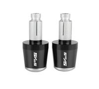 Bouchons d‘extrémité de Guidon universels 7/8" 22MM pour Moto pour Suzuki SV1000S SV1000 S SV 1000 2003 2004 2005 2006 2007 Poids d’extrémité de Guidon pour Moto,Black Sliver