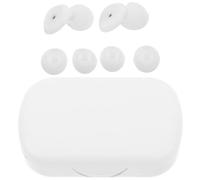 Bouchons D’oreille Antibruit en Silicone Blanc avec Étui et 3 Embouts | Séparation Physique, Forme Arquée Ergonomique, Ajustement Sûr, Port Hygiénique, pour Train et Avion