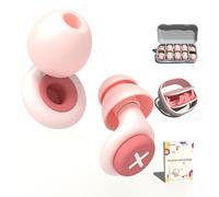 Bouchons d’oreille, Boule Quies Silicone Réutilisable, Anti Bruit Bouchon Oreille super douce pour le sommeil, Travail, Voyage, Protection Auditive, Concert, Avion, Moto, Fêtes - SNR 24dB (Rose)