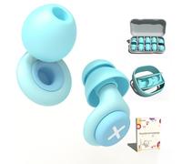 Bouchons d’oreille, Boule Quies Silicone Réutilisable, Anti Bruit Bouchon Oreille super douce pour le sommeil, Travail, Voyage, Protection Auditive, Concert, Avion, Moto, Fêtes - SNR 24dB (Bleu)
