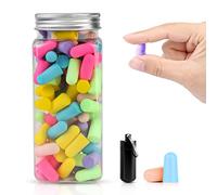 Bouchons d’Oreilles - 60 Pairs Boule Quies Set, SNR 38 dB Bouchons d’Oreille Anti Bruit, Boule Quies Mousse pour Dormir, Confortables Protection Auditive, Sommeil, Travail, Voyage - Mix