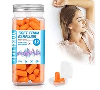 Bouchons d’Oreilles, Bouchon d’Oreilles Anti Bruit SNR 38 dB, Boule Quies pour Dormir en Mousse Souple, Boule Quies Reutilisable Protection Auditive pour Sommeil, Travail, Voyage - 60 Pairs