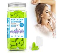 Bouchons d’Oreilles, Bouchon d’Oreilles Anti Bruit SNR 38 dB, Boule Quies pour Dormir en Mousse Souple, Boule Quies Reutilisable Protection Auditive pour Sommeil, Travail, Voyage - 60 Pairs