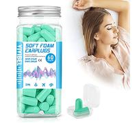 Bouchons d’Oreilles, Bouchon d’Oreilles Anti Bruit SNR 38 dB, Boule Quies pour Dormir en Mousse Souple, Boule Quies Reutilisable Protection Auditive pour Sommeil, Travail, Voyage - 60 Pairs