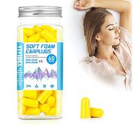Bouchons d’Oreilles, Bouchon d’Oreilles Anti Bruit SNR 38 dB, Boule Quies pour Dormir en Mousse Souple, Boule Quies Reutilisable Protection Auditive pour Sommeil, Travail, Voyage - 60 Pairs
