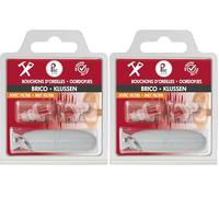 Bouchons d’oreilles bricolage & jardinage - Atténuation 18dB - Protection auditive ultra confortable - 2+1 corolles et double filtre - Hypoallergéniques et réutilisables - PLIC (Lot de 2)