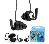 Bouchons d’oreilles de natation, Eargrace 2 Paires bouchons étanches réutilisables en silicone avec cordon et étui pour piscine, douche, bain, surf, sports nautiques, confort adultes, ados, enfants 8+