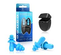 Bouchons d’oreilles natation, 2 paires étanches réutilisables avec cordon amovible, réduction du bruit pour piscine, douche, surf, travail, sommeil, étude et autres environnements bruyants