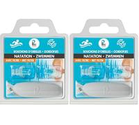 Bouchons d’oreilles natation/piscine/mer - Atténuation 18dB - Protection auditive confortable - 2+1 corolles et double filtre - Hypoallergéniques et réutilisables - PLIC AUDIO (Lot de 2)