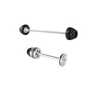 Bouchons d'accident de Moto Protection Antichute pour Moyeu De Fourche Avant Et Arrière pour R1200 R 1200RT R1250 RT GS LC ADV Adventure(1 Set A Silver)
