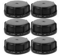 Bouchons de Bidon Essence 6 Pièces 7,3x7,3x2,8 CM ABS Noir | Capuchon Respirant, Joint Caoutchouc, Lot de Rechange, pour Bidon et Réservoir de Carburant