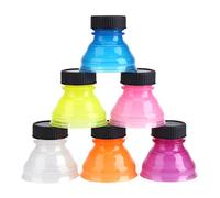Bouchons de Bouteille de Canette Pop Réutilisables Couvercles de Boisson Soda Anti-Fuite Durables pour Voyages Activités de Plein Air Plastique 6 Couleurs 6 cm 6 Pièces