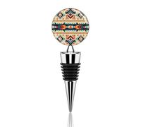 Bouchons de bouteille de vin amérindiens avec joint en silicone, bouchon décoratif pour bouteille de vin, bouchons de champagne, bouchons de vin réutilisables en alliage de zinc pour cadeaux de