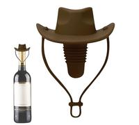 Bouchons De Bouteille De Vin | Bouchon À Champagne Chapeau De Cowboy Silicone | Accessoire De Cuisine Hermétique Réutilisable Pour Bar À Domicile | Mariage BBQ Brandy Soda Vodka