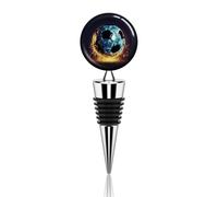 Bouchons de bouteille de vin, bouchons de bouteille de vin réutilisables en alliage de zinc imprimé ballon de football cool pour vin rouge, champagne et ainsi de suite