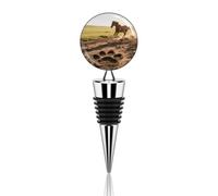Bouchons de bouteille de vin en acier inoxydable avec motif empreintes de pattes de cheval avec joint hermétique, réutilisable, garde la fraîcheur, étanche pour bar, mariage, cuisine