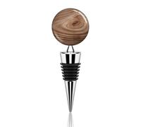 Bouchons de bouteille de vin en bois avec joint en silicone, bouchon décoratif pour bouteille de vin, bouchons de champagne, bouchons de vin réutilisables en alliage de zinc pour cadeaux de boissons