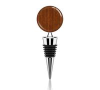Bouchons de bouteille de vin en forme de bois marron avec joint en silicone, scellant décoratif pour bouteille de vin, bouchons de champagne, bouchons de vin réutilisables en alliage de zinc pour