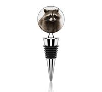 Bouchons de bouteille de vin en forme de raton laveur avec joint en silicone, bouchon décoratif pour bouteille de vin, bouchons de champagne, bouchons de vin réutilisables en alliage de zinc pour
