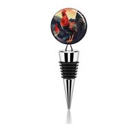 Bouchons de bouteille décoratifs en forme de coq pour vin rouge, en alliage de zinc et silicone. Jolis bouchons pour bouteilles de vin et autres boissons, parfaits pour offrir, pour un bar, les fête