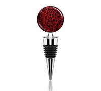 Bouchons de bouteille en silicone souple motif léopard rouge, bouchons de bouteille de vin, bouchons réutilisables pour bouteille de champagne, bouchon de vin pour cuisine, bar, cadeau, fête de