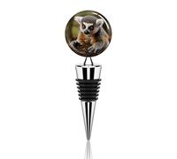 Bouchons de bouteille en silicone souple motif singe lémurien mignon, bouchons de bouteille de vin, bouchons réutilisables pour bouteille de champagne, bouchon de vin pour cuisine, bar, cadeau, fête
