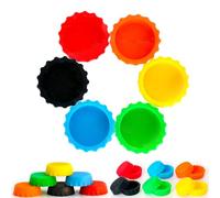 Bouchons de Bouteilles de Bière Colorés,24 Pcs Bouchon de Bouteilles en Silicone Universels Réutilisables Bouchons de Bouteilles en Verre Bière pour Enfants,Crèche,D'artisanat,Scrapbooking