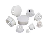 Bouchons de Couvercle de Trou de Bouchon en Plastique à Pression, Capuchon de Tuyau à Profil Rond, vis à Fil à œillets, couvercles Blancs(10mm-50PCS)