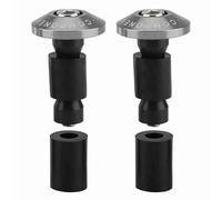 Bouchons de curseur d'extrémité de guidon de moto en alliage d'aluminium usiné CNC 22 mm 7/8 pouces Ajustement universel Protection de surface anodisée durable pour VTT de course (Grise)