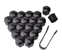 Bouchons de Écrous de Roue pour Rolls-Royce Cullinan 2018-2026, Plastique, Imperméable, Anti-Rouille, 20 Pièces avec Outil de Retrait,D 19mm-Black
