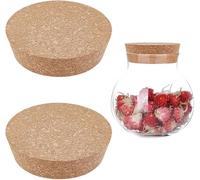 Bouchons de liège coniques 2 pièces Bouchons de vin Bouchon de bouteille en liège Bouchons de vin naturels en bois doux Bouchons en bois pour bocaux Pots en verre Céramique (150x130mm)